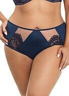 Beautiful briefs, lace overlay, mesh inlay, plain back, M to 4XL
