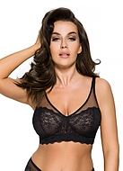 Soft bra, sheer inlays, lace cups