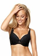 Exclusive push-up bra, lace shoulder straps, A to G-cup