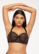 Exclusive big cup bra, openwork lace, flowers, B to J-cup