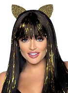 Cat (woman), costume headband, glitter, ears