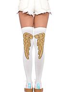 Angel, over-knee socks, shimmering lurex, wings