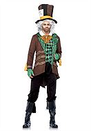 Mad Hatter, costume set, big bow, checkered pattern
