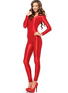Catsuit, shiny spandex, long sleeves