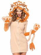 Lioness, costume dress, hood, tail, ears
