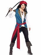 Pirate, costume set, lacing, sash
