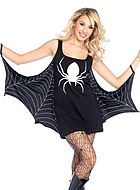 Costume dress, spider web, cape, spider