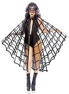 Kostyme-cape, satengbånd, edderkoppnett