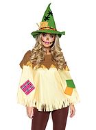 Scarecrow, costume top, fringes, patches