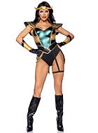 Loki (kvinne), kostymeundertøysbody, innebygd hofteholder, fletter, ståkrage