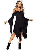 Witch, costume dress, bell sleeves, cold shoulder