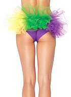 Panty with colourful tulle back