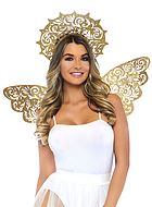 Angel, costume set, headband, wings, hearts