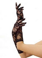Long gloves, floral lace