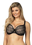 Romantic bra, floral lace, B to H-cup