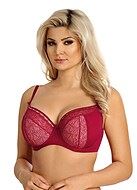 Romantic big cup bra, high quality, intricate lace, C to M-cup