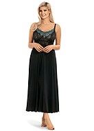 Elegant nightdress, embroidery, lace overlay, sheer inlay