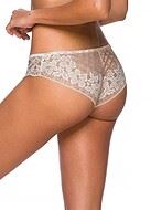 Romantic panties, smooth microfiber, floral lace, scott-checkered pattern