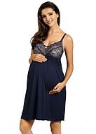 Nursing nightdress, lace overlay, easy open cups