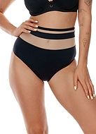 Bikini panties, high quality microfiber, high waist, mesh inlay