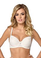 Classic push-up bra, microfiber, lace, light pattern, A to F-cup