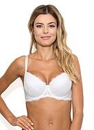 Classic push-up bra, lace cups, A to F-cup